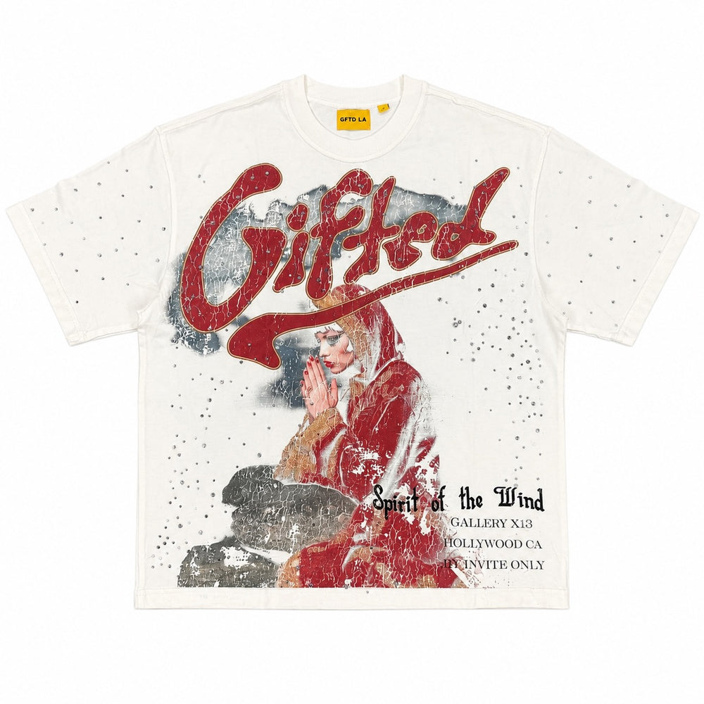 GFTD LA | Spirit Rhinestone Tee - White