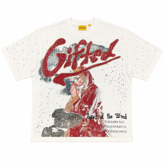GFTD LA | Spirit Rhinestone Tee - White