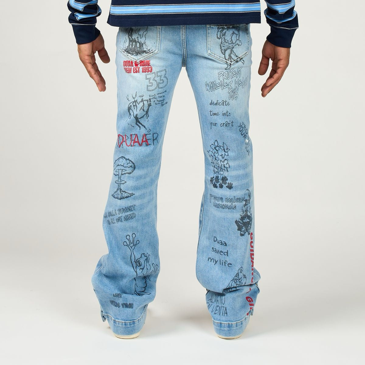 Duaa | Heart Control Stacked Denim