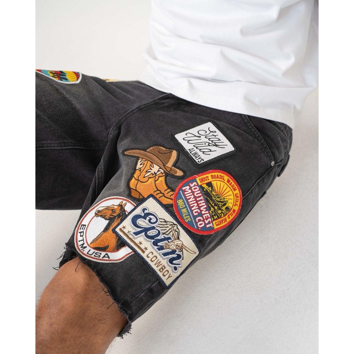 EPTM | Canyon Patchwork Jorts - Black