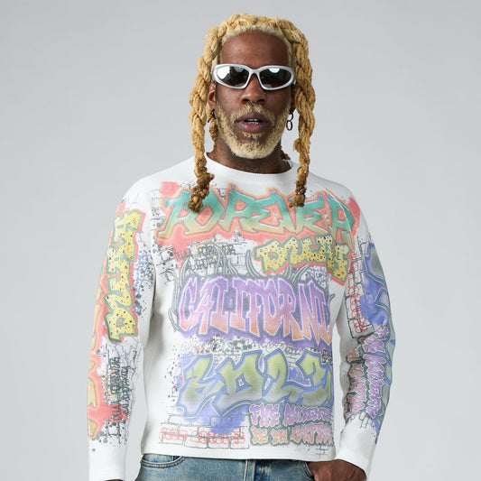 Duaa | Street Long Sleeve Tee - White