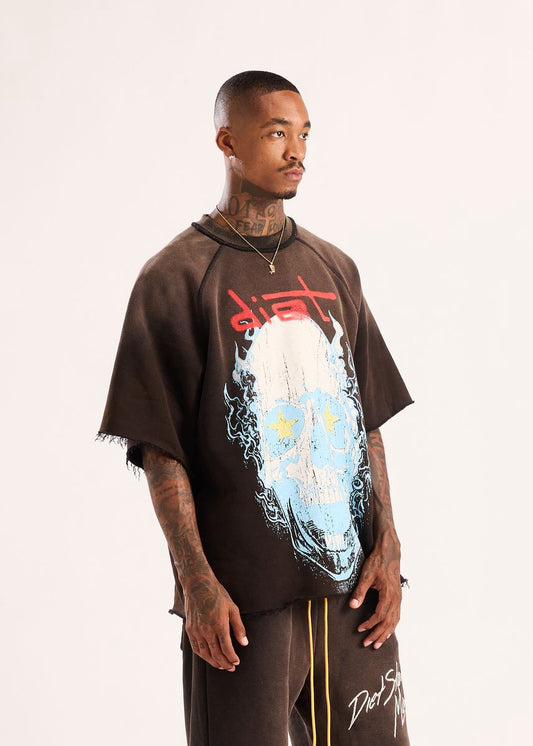 Diet Starts Monday |  Skull Half Sleeve - Vintage Black