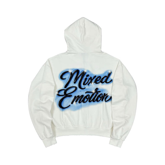 Mixed Emotion | Cupids Arrow Zip Up Hoodie - White