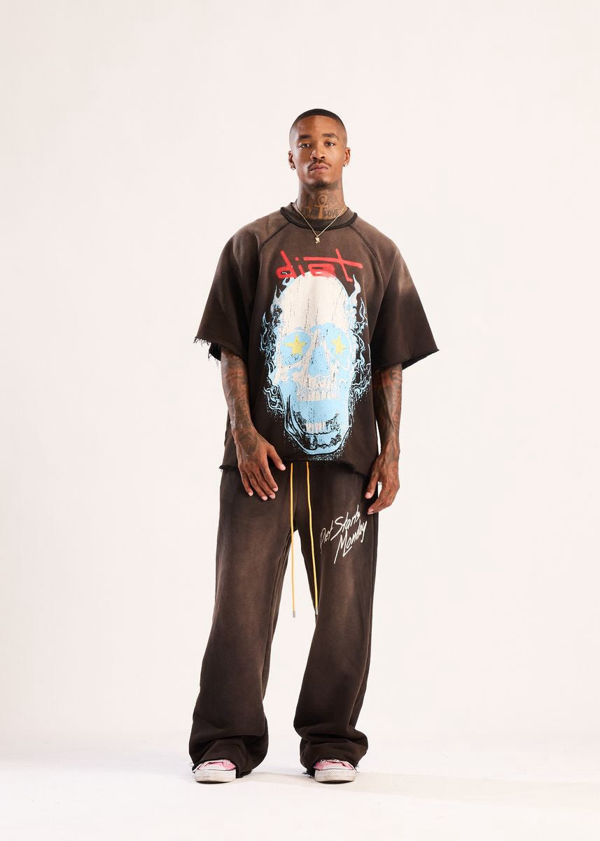 Diet Starts Monday |  Skull Half Sleeve - Vintage Black