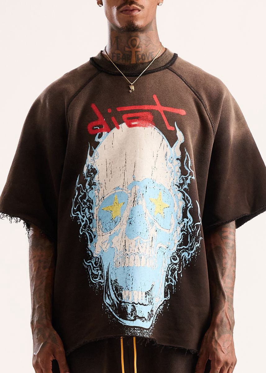 Diet Starts Monday |  Skull Half Sleeve - Vintage Black