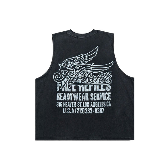 Free Refills | Service Cut Off Tee - Black