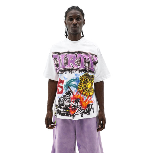 Heights District | Dirty Summer Chaos Tee - White