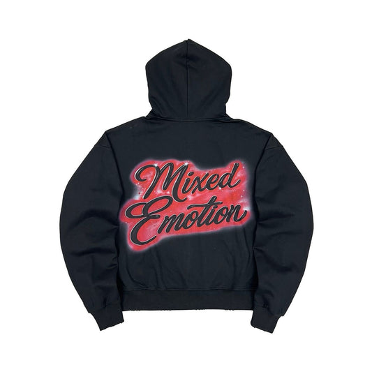 Mixed Emotion | Unveiled Zip Up Hoodie - Black