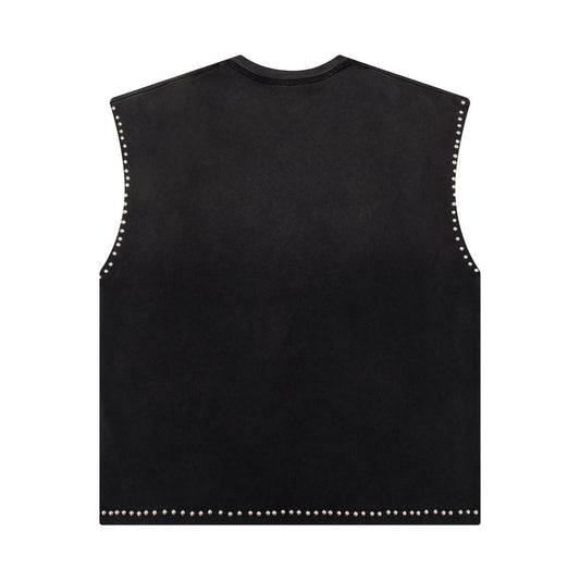 Almost Someday | Crowned Cut Off Tee - Black