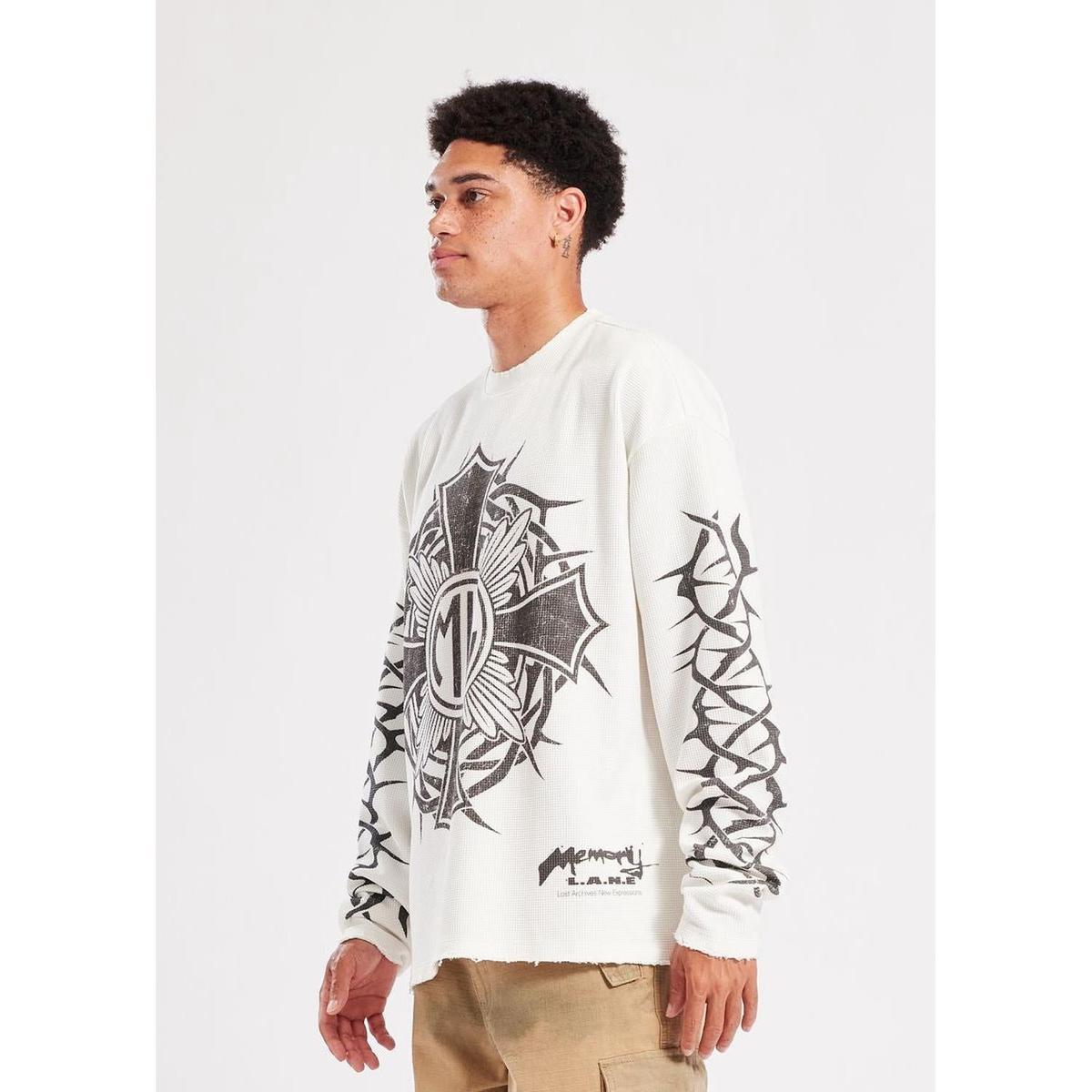 Memory Lane | Bomberhorn Long Sleeve Tee - Vintage White