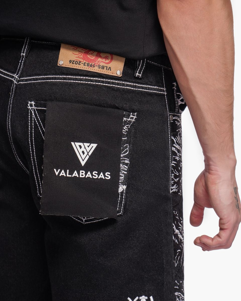 Valabasas | Tsuki Denim Jorts - Jet Black