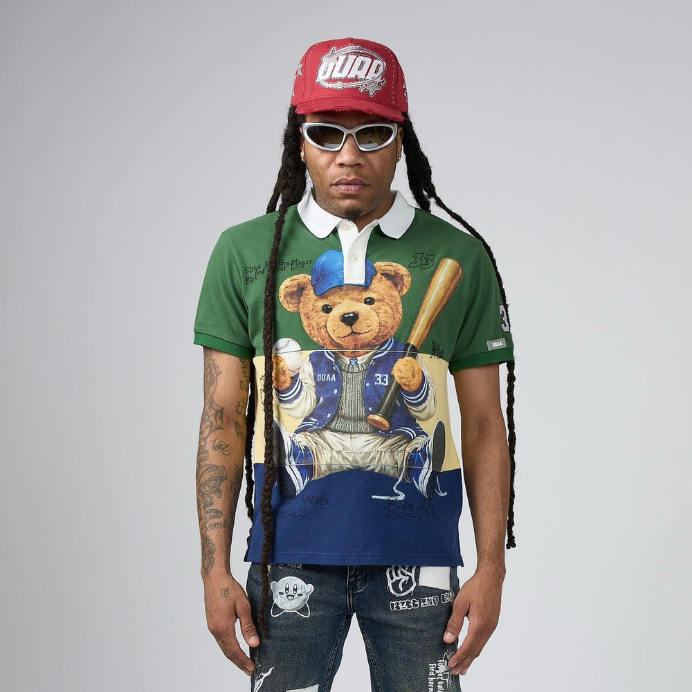 Duaa | Cozy Collar Polo Tee - Green