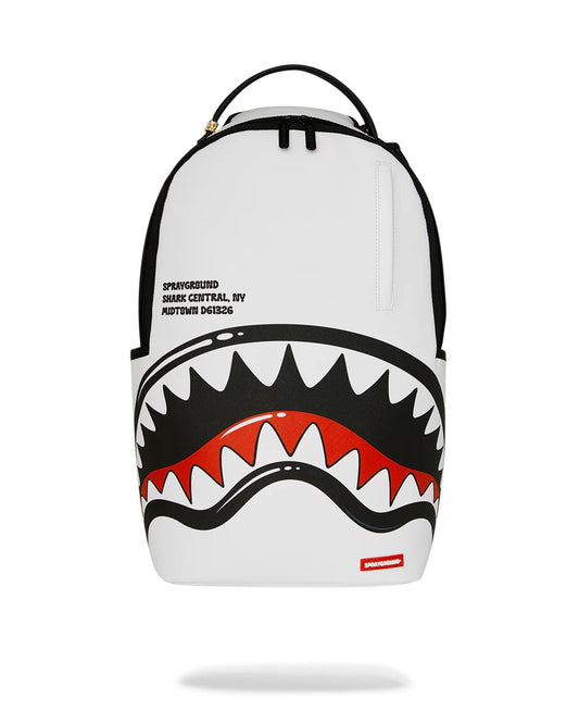 Sprayground Central Shark Bubbly White Backpack