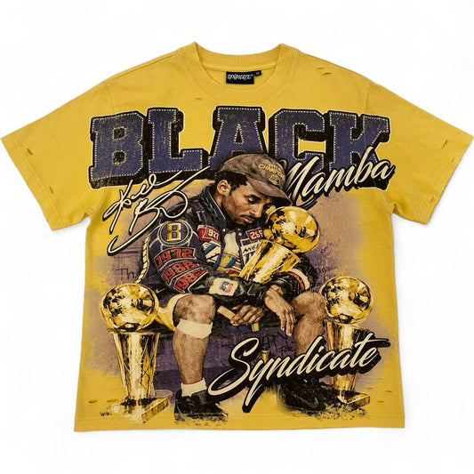 The Syndicate |  Black Mamba Tee - Yellow Wash