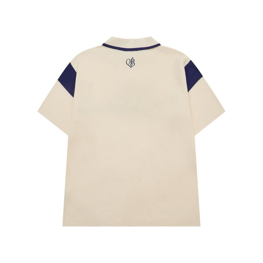 Almost Someday | Clubhouse Knit Polo Tee - Cream