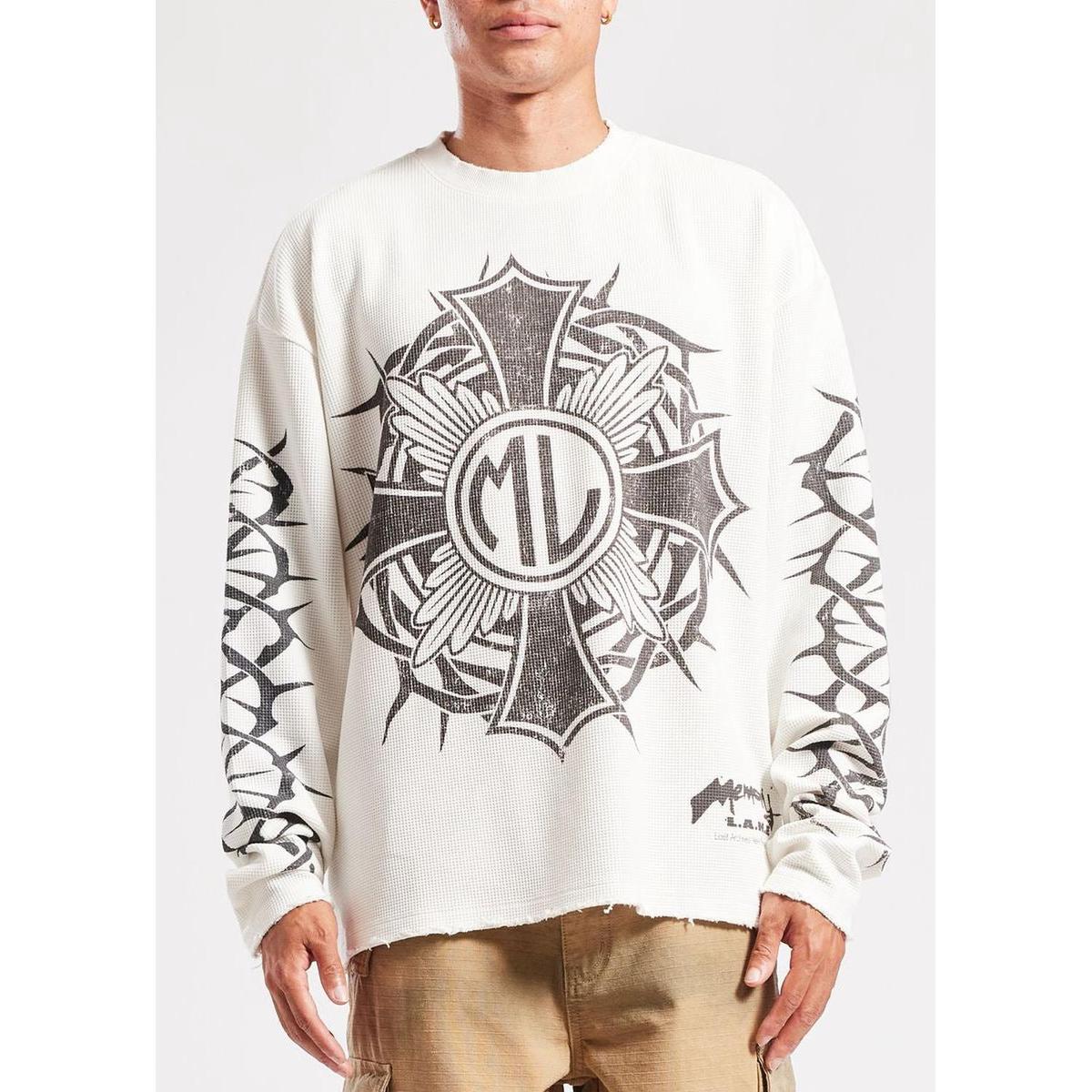 Memory Lane | Bomberhorn Long Sleeve Tee - Vintage White
