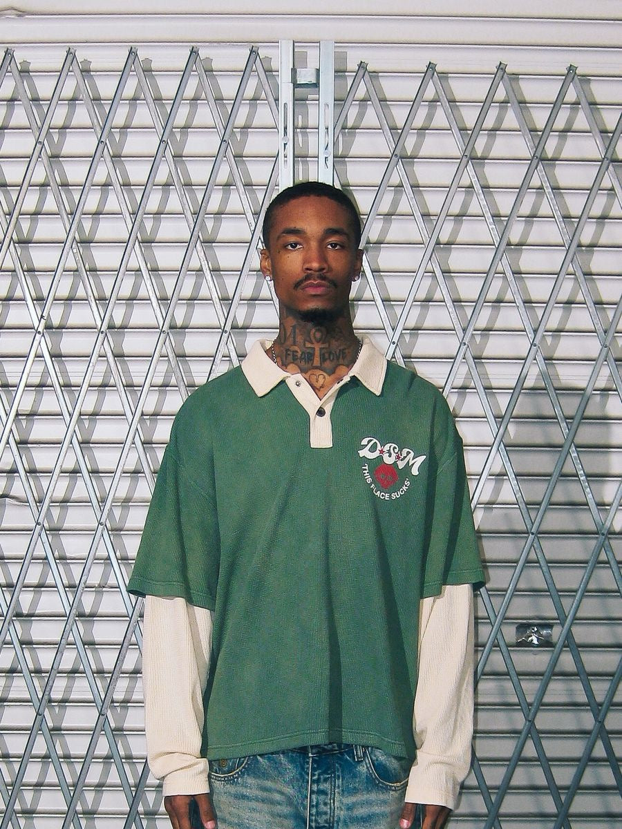 Diet Starts Monday | Hollywood Waffle Long Sleeve Polo
