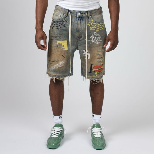 Duaa | Sunset Jorts - Blue