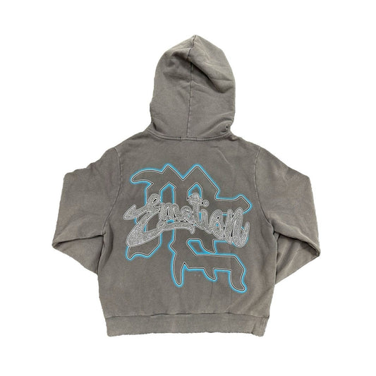 Mixed Emotions | Rhinestone Hoodie - Gray
