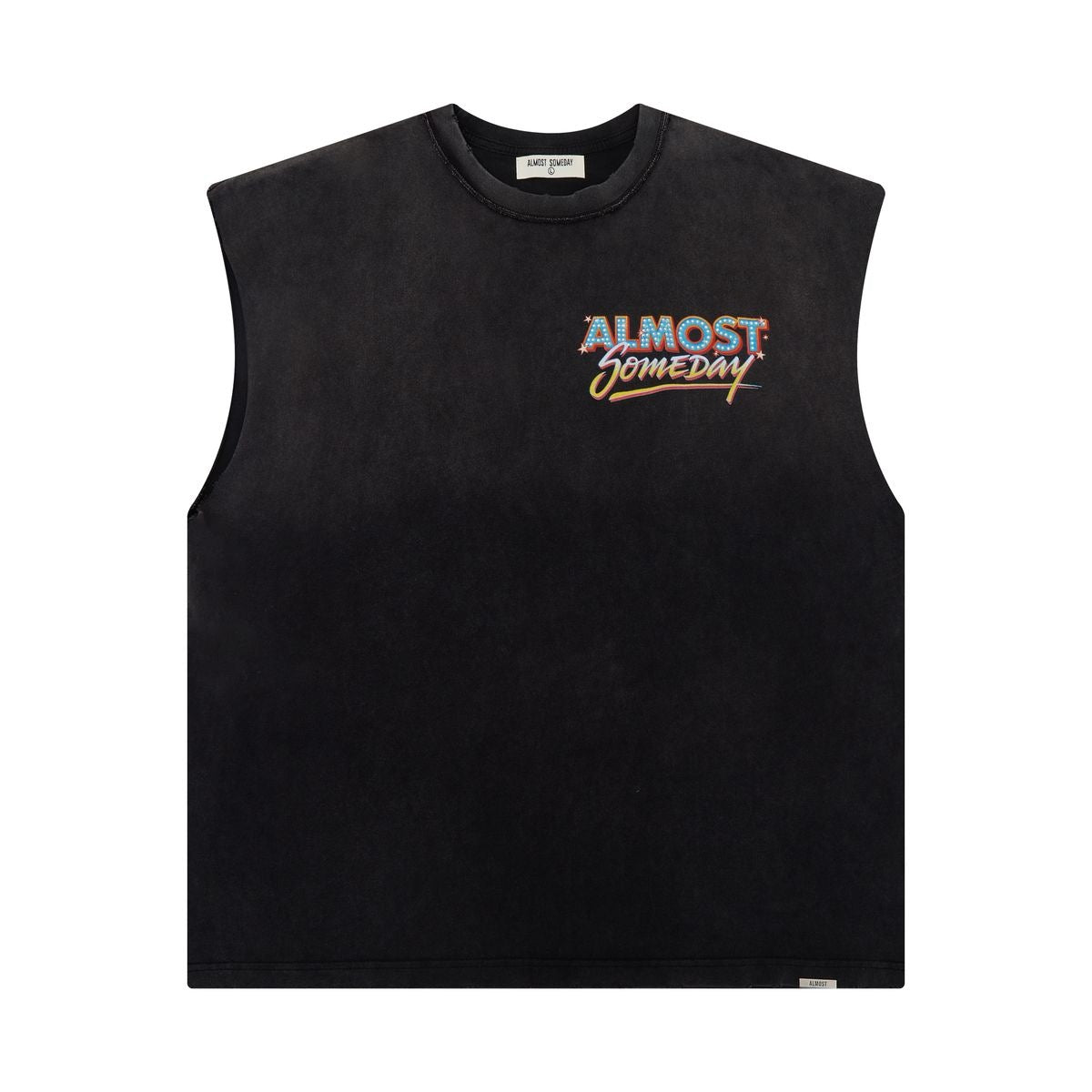 Almost Someday | Show Time Cut Off Tee - Black