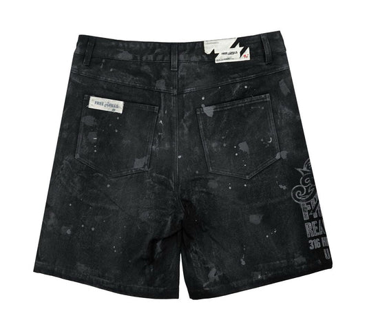 Free Refills | Service Grunge Carpenter Shorts - Black