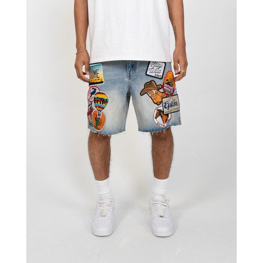 EPTM | Canyon Patchwork Jorts - Blue
