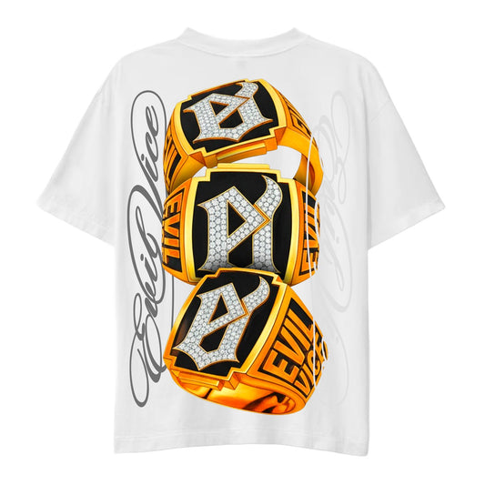 Evil Vice | Rings Tee - White
