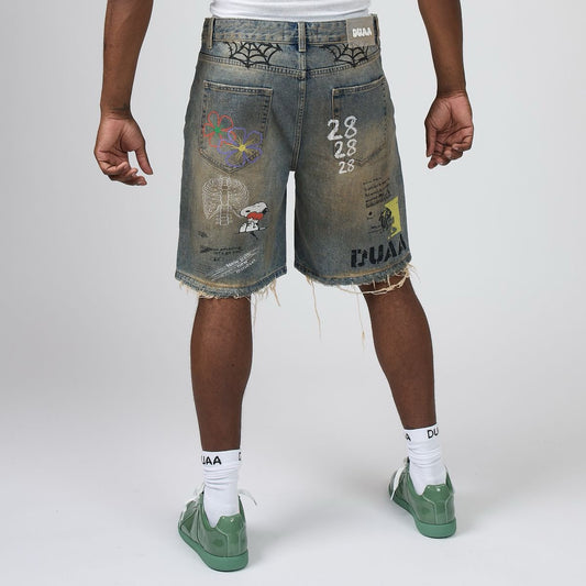 Duaa | Sunset Jorts - Blue