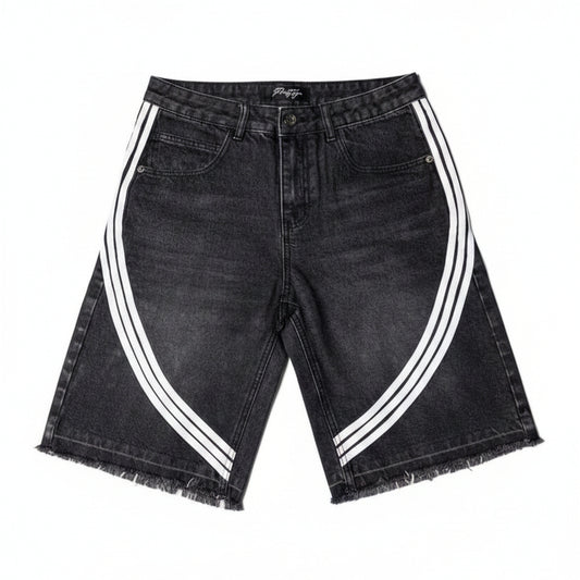 Prestige Collection | Striped Jorts - Black
