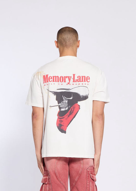 Memory Lane | Smoking Cowboy Tee - White