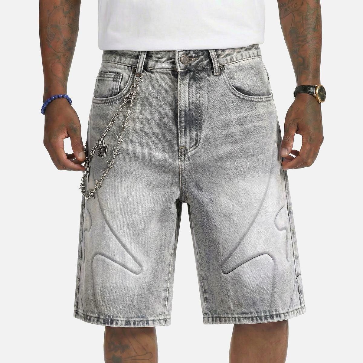 Melee | Shogun Embossed Denim Jorts