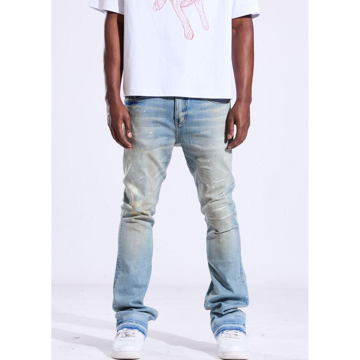 Crysp Denim | Arch Stacked Jeans - Light Blue