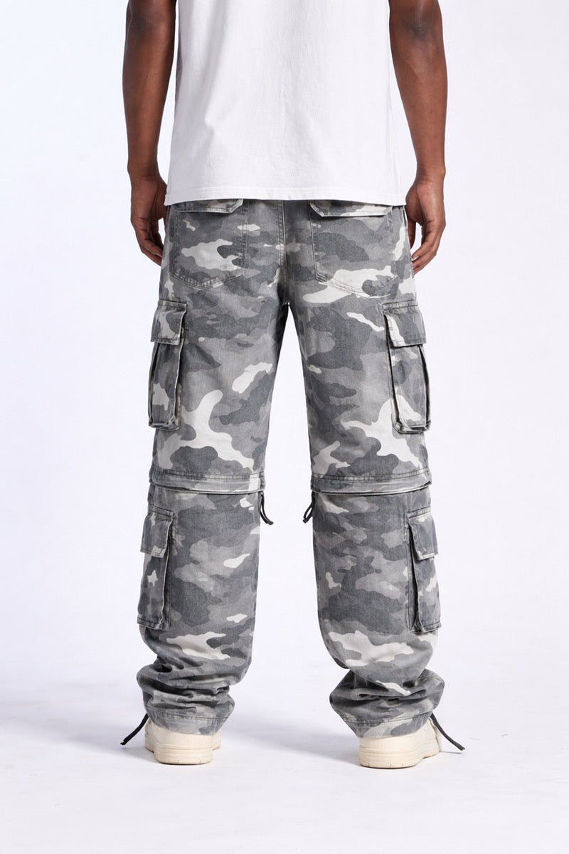 Embellish | Baggy Cargo Pants - Grey Camo
