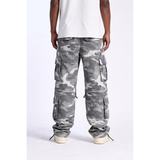 Embellish | Baggy Cargo Pants - Grey Camo