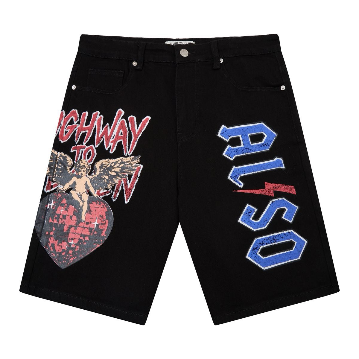 Almost Someday | Highway To Heaven Jorts - Black
