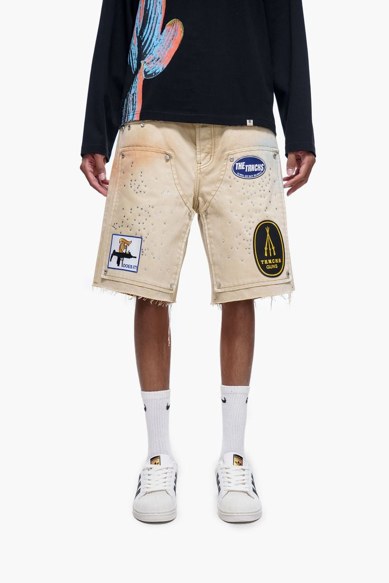 Trnchs | Operater Khaki Shorts - Khaki Wash