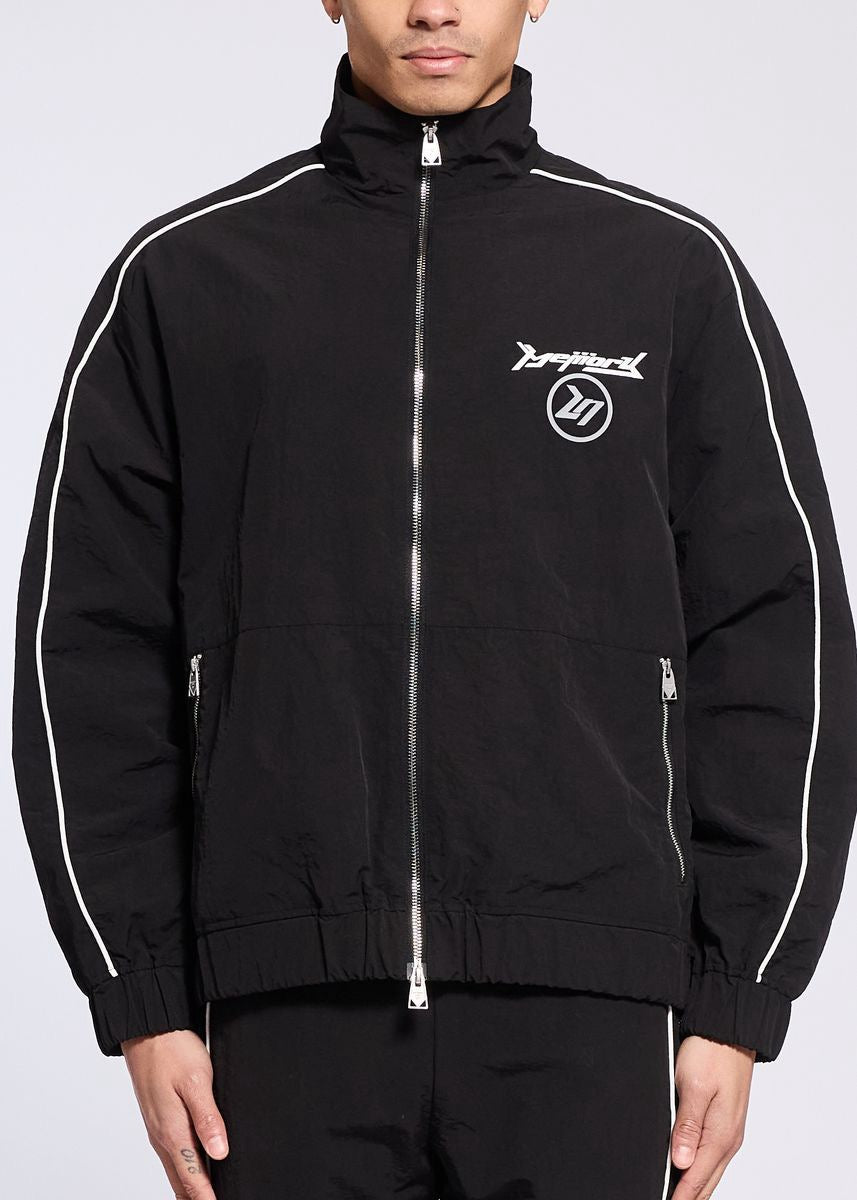 Memory Lane | Y2K Track Jacket - Black