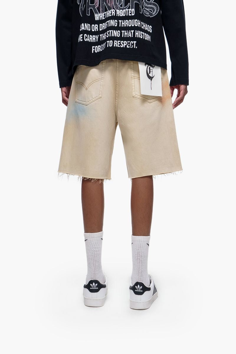 Trnchs | Operater Khaki Shorts - Khaki Wash