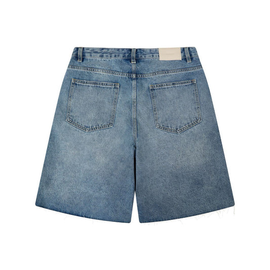 Almost Someday | Letterman Denim Jorts - Blue