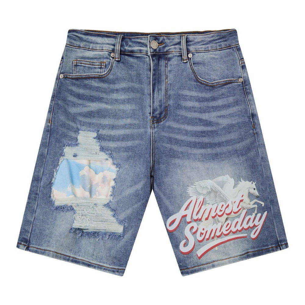 Almost Someday | Pegasus Denim Jorts - Blue
