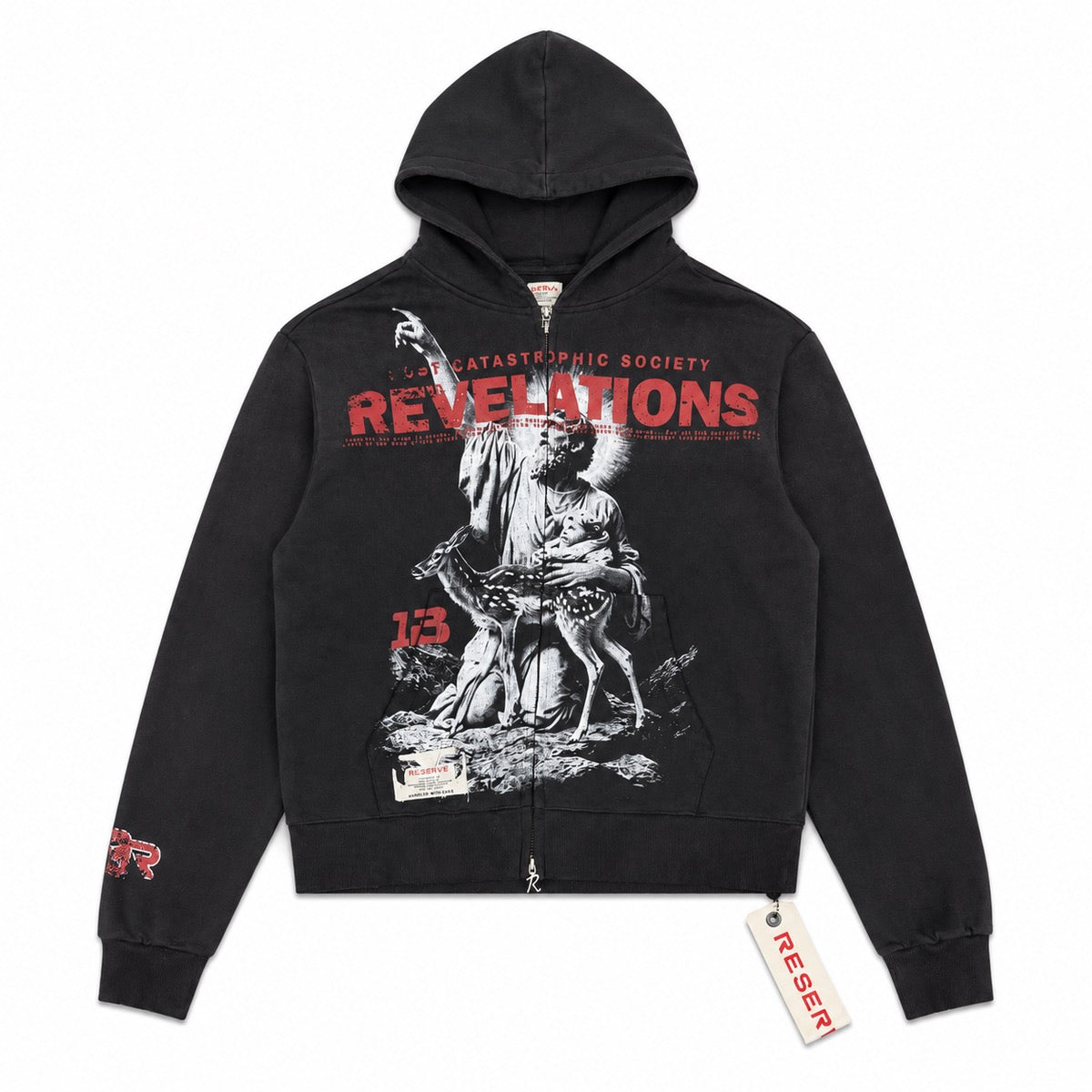 Reserve | Society Zip Up Hoodie - Black