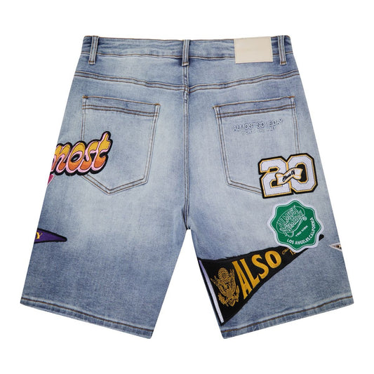 Almost Someday | Pennant Denim Jorts - Blue