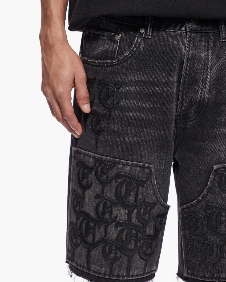 Trnchs | Script Jorts - Black Wash