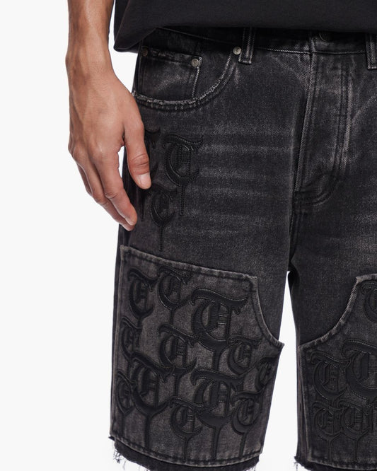 Trnchs | Script Jorts - Black Wash