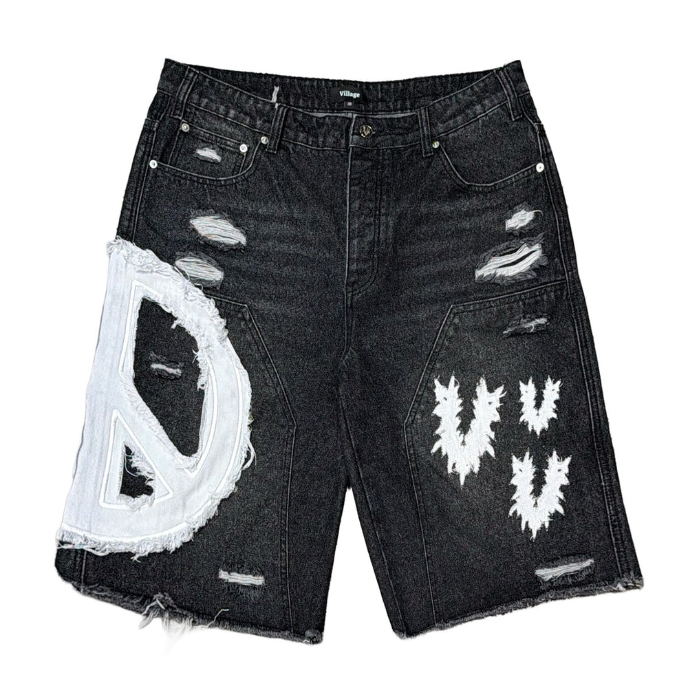 Village | Peace Jorts - Black