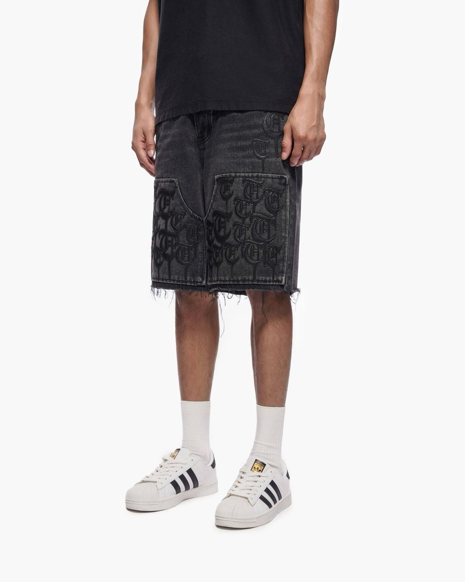 Trnchs | Script Jorts - Black Wash