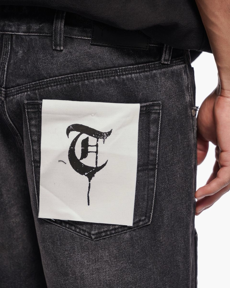 Trnchs | Script Jorts - Black Wash