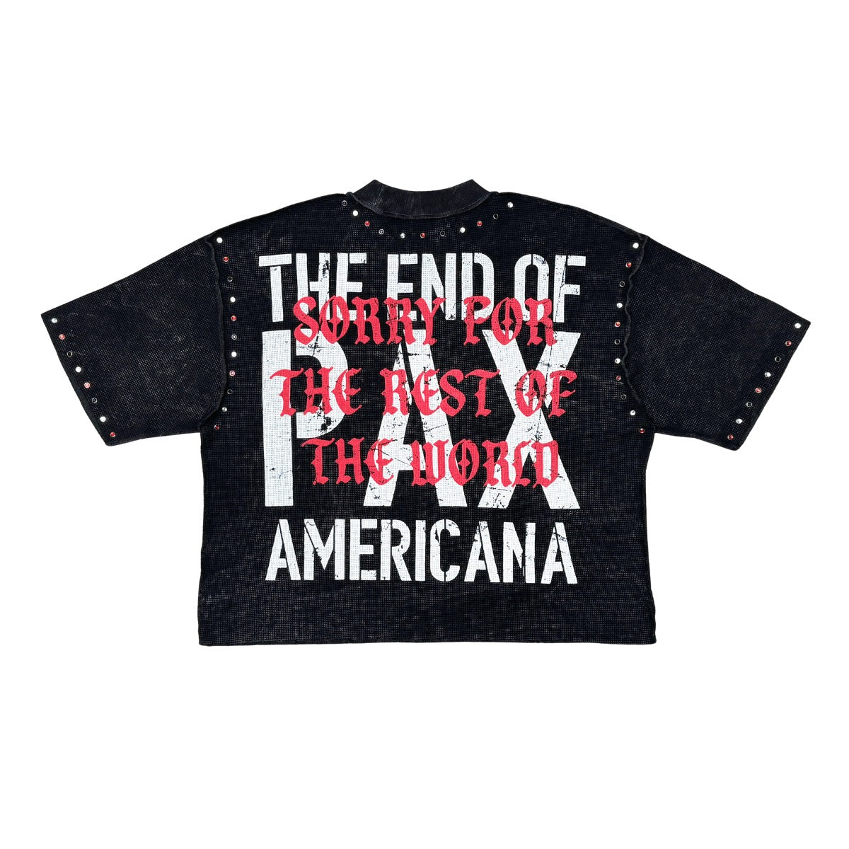 Rare Peace | Prayer Hands Waffle Cropped Tee - Black