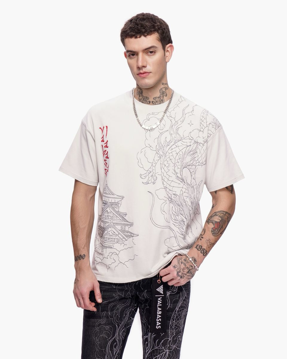 Valabasas | Mist Temple Tee - Washed White