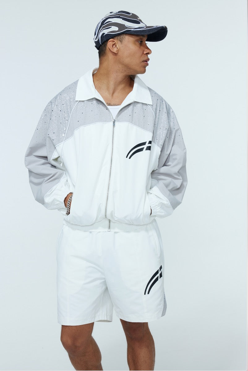 Rvs Labs | Astral Zip Up Jacket - Cool Grey/White
